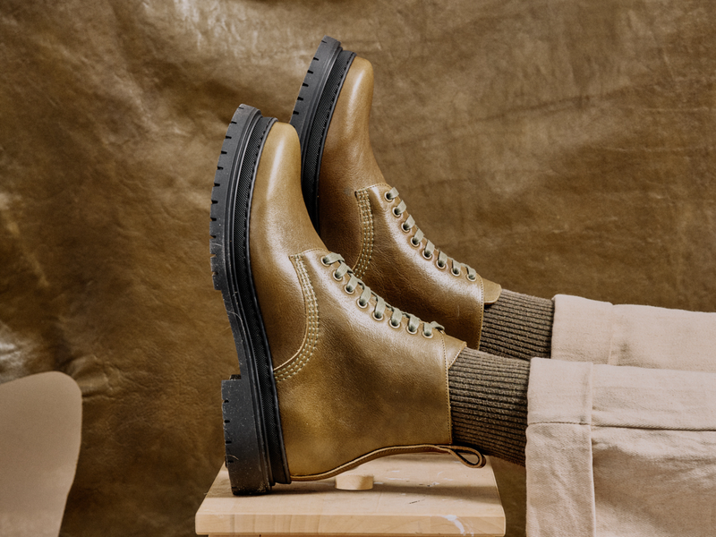 The Sharman Boot - W Kogashi Green Leather