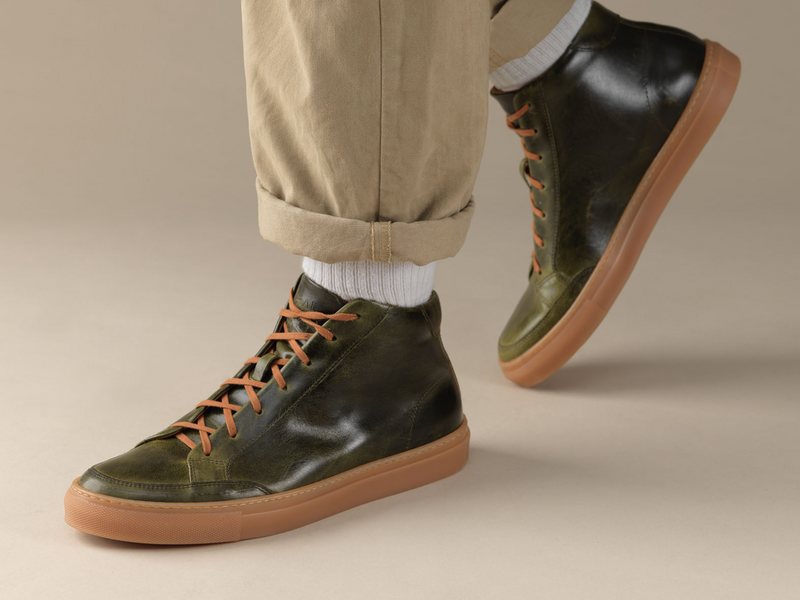 The Stanley High Top Sneaker - Maryam Tpr Verde Leather