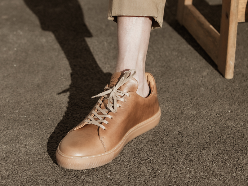 The Mellor II Sneaker - Horween Natural Leather