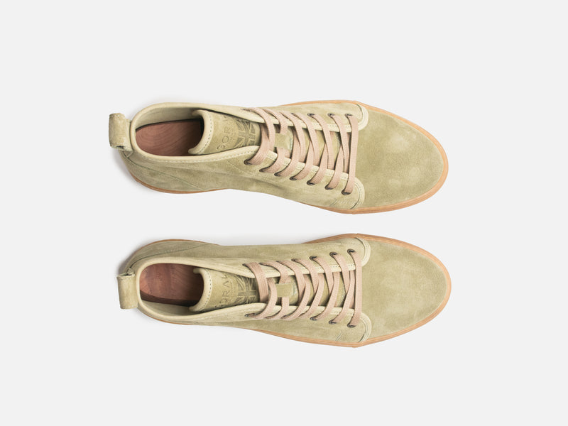 Rose Anvil X GORAL SMUGS High Top Sneaker 2.0 - Green Moss Kudu Reverse