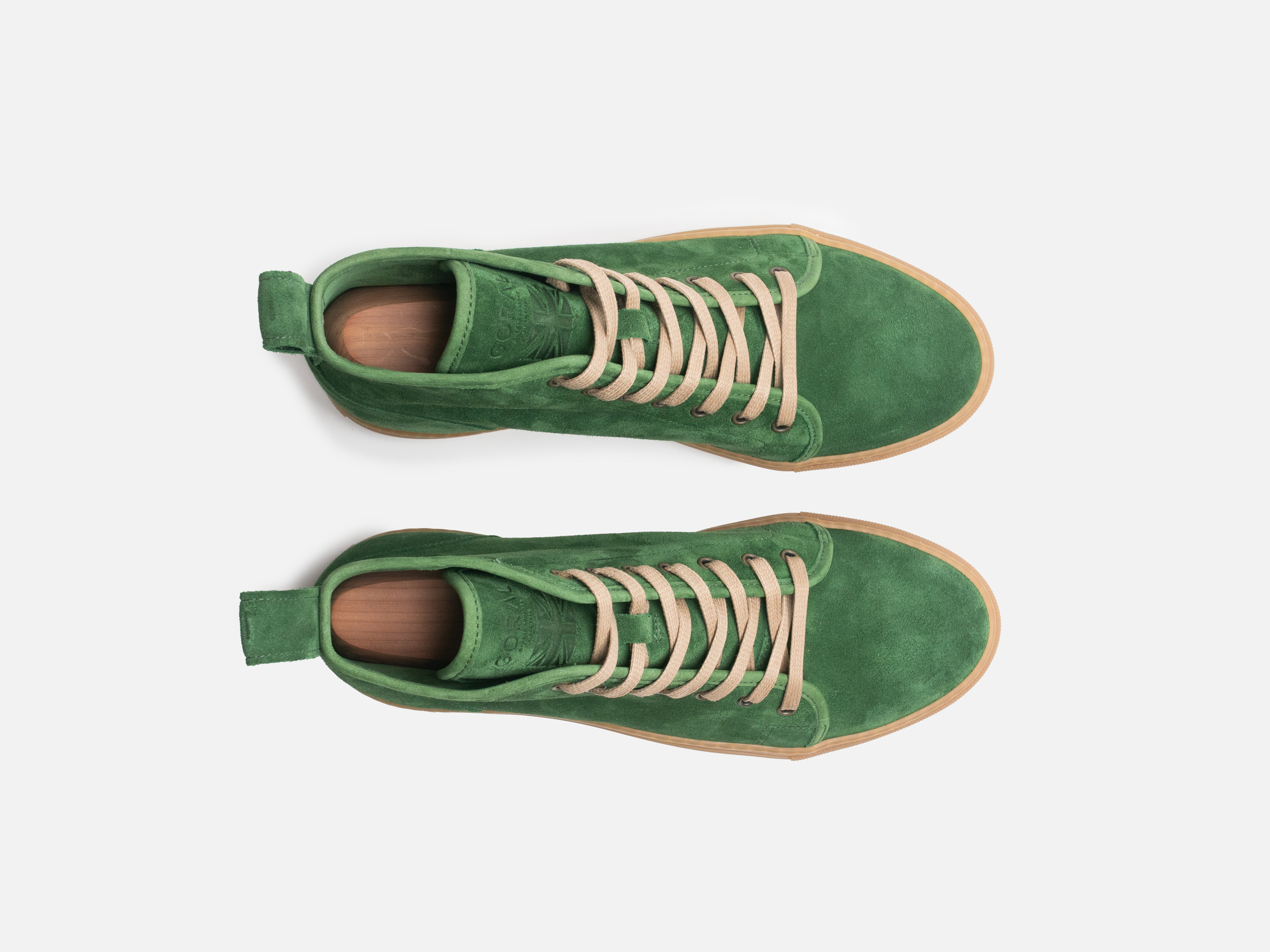Rose Anvil X GORAL SMUGS High Top Sneaker 2.0 - Forest Green Kudu Reverse
