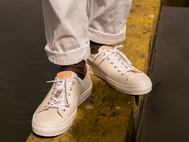 The Skelton Sneaker - Waxed Cotton Ecru