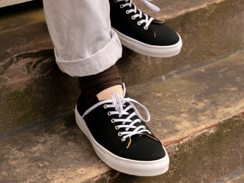 The Skelton Sneaker - Waxed Cotton Navy