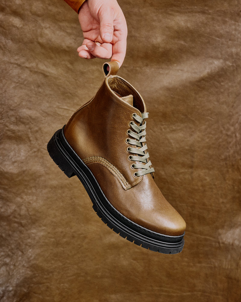 The Sharman Boot - W Kogashi Green Leather