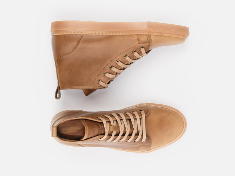 Rose Anvil X GORAL SMUGS High Top 2.0 - Horween Natural PRE-ORDER